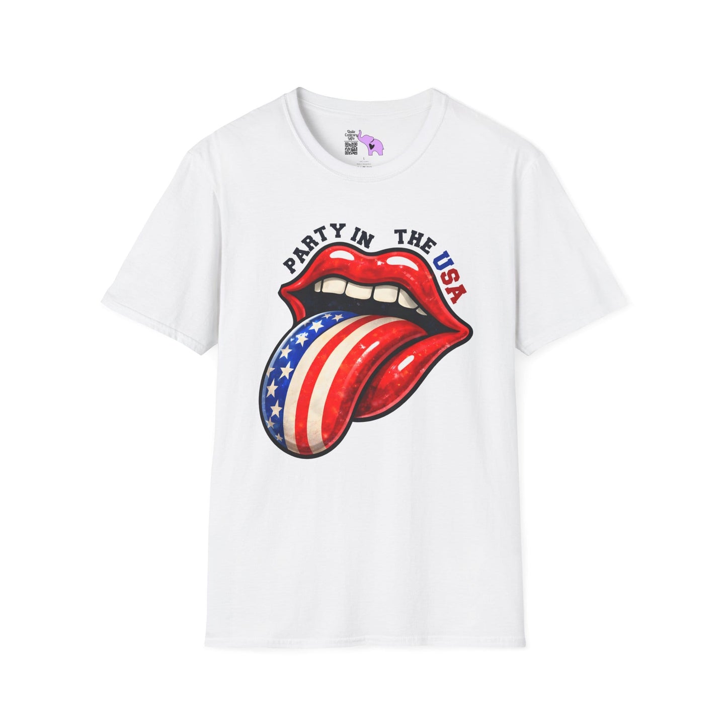 Party in the USA (Tongue) Adult T-shirt