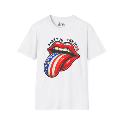 Party in the USA (Tongue) Adult T-shirt