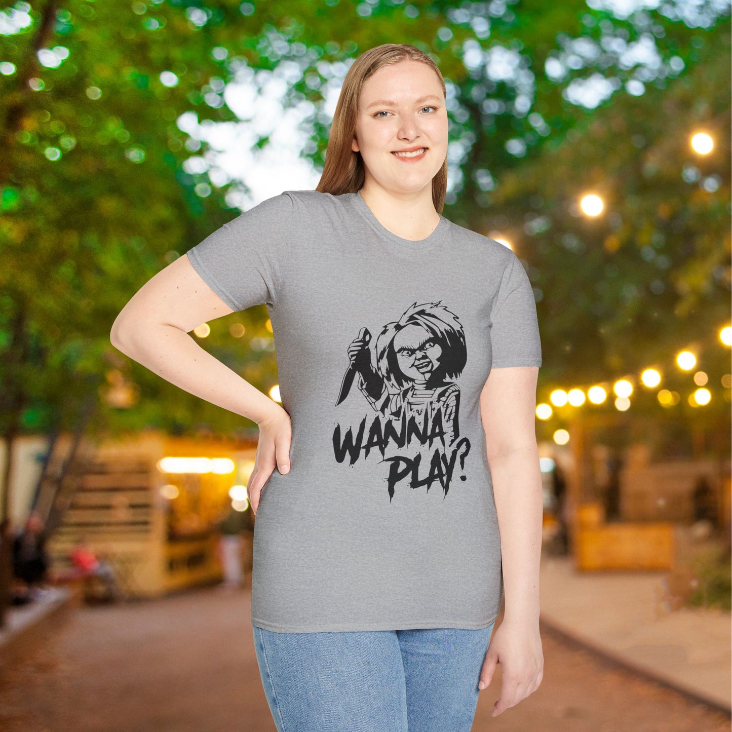 Chucky Wanna Play? Adult T-shirt
