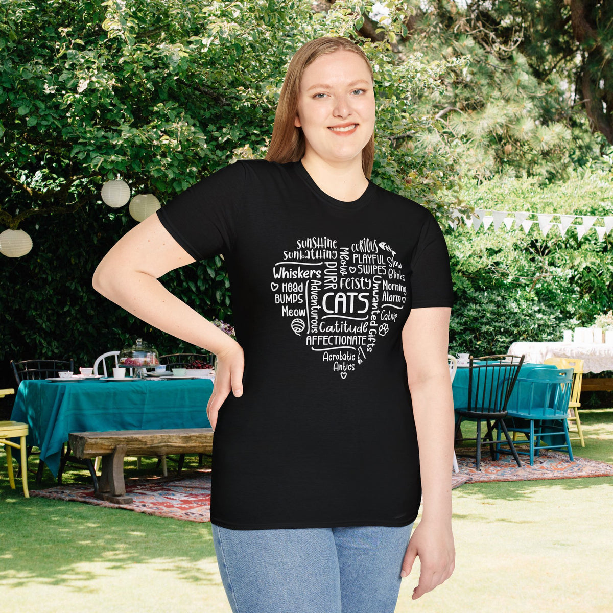 A Cat's Heart Adult T-shirt
