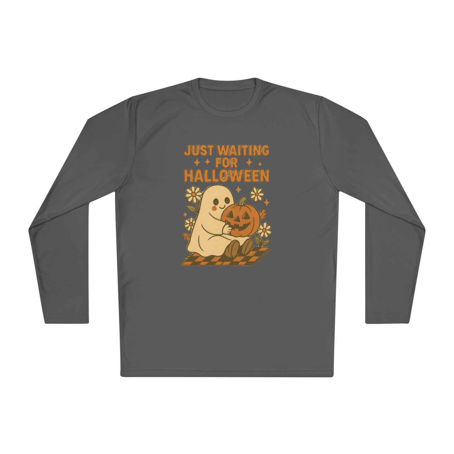 Just Waiting For Halloween Adult Long Sleeve Tee