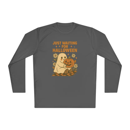 Just Waiting For Halloween Adult Long Sleeve Tee