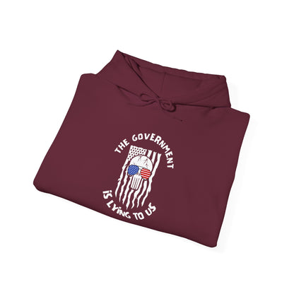 The Government is Lying To Us Skull Heavy Blend™ Hooded Sweatshirt