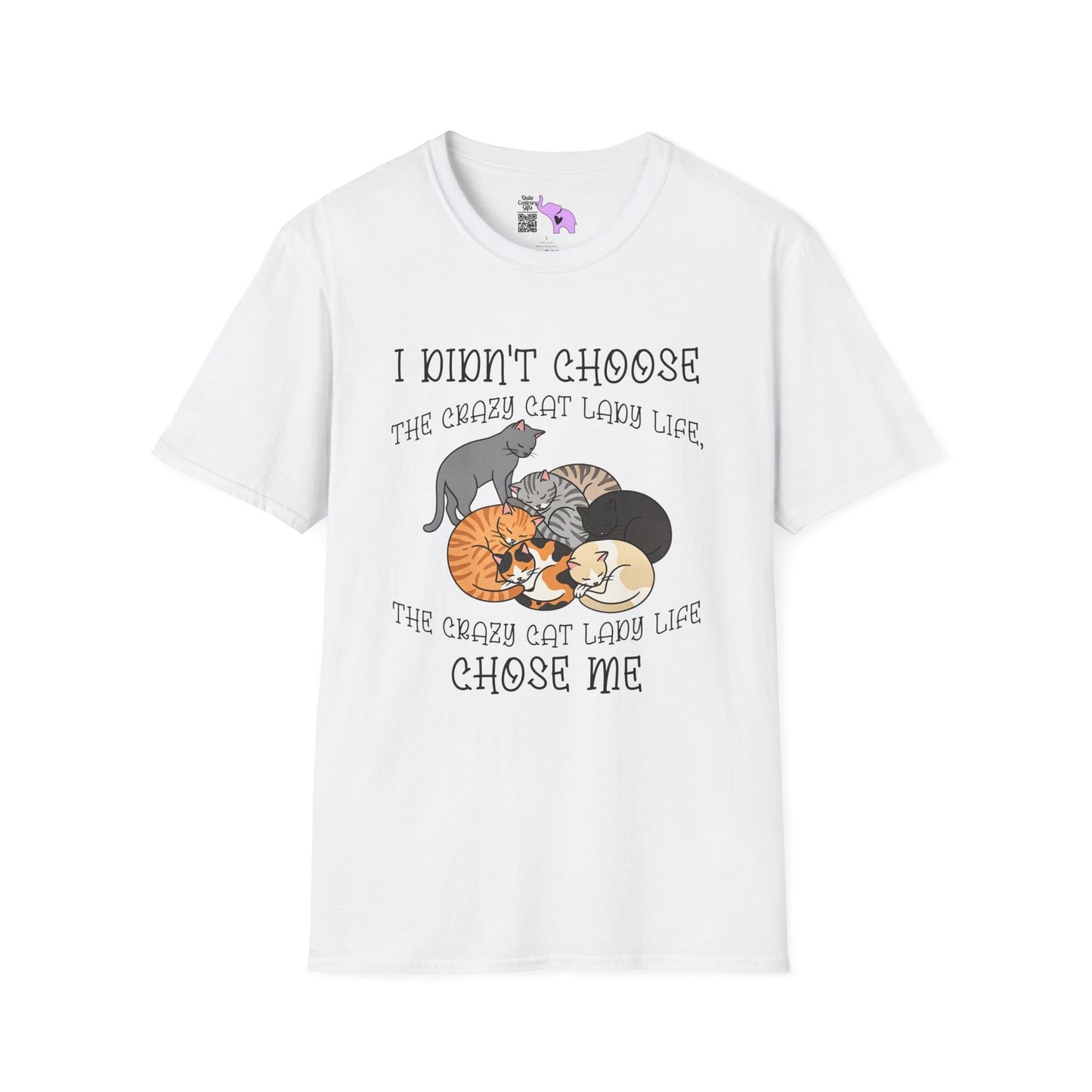 I Didn't Choose The Crazy Cat Lady Life, It Chose Me Adult T-shirt