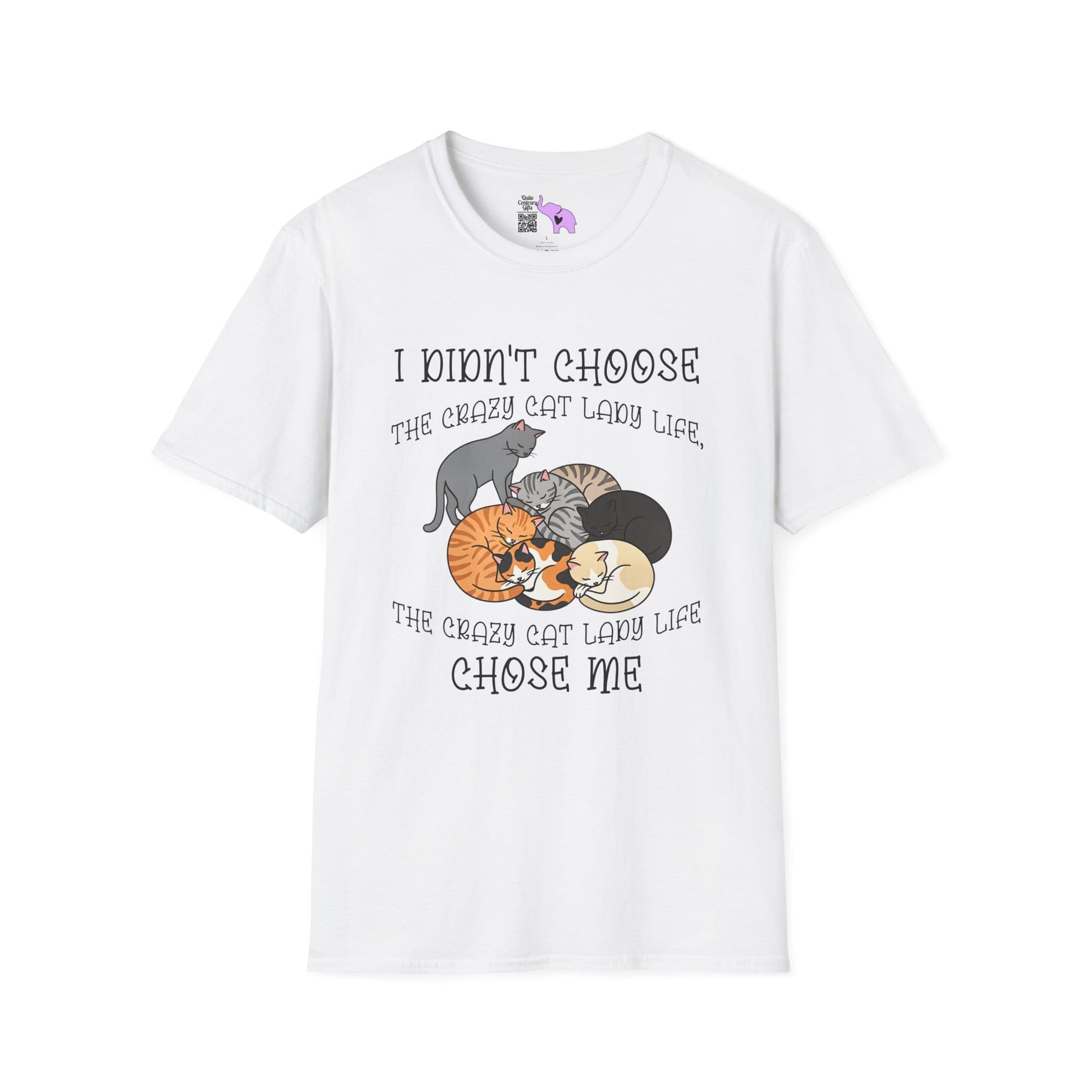 I Didn't Choose The Crazy Cat Lady Life, It Chose Me Adult T-shirt