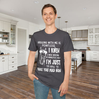 Arguing With Me is Pointless... Adult T-shirt