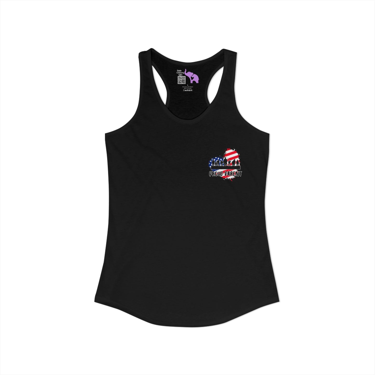 My Baby Enlisted to Keep Your Baby Safe Women's Ideal Racerback Tank