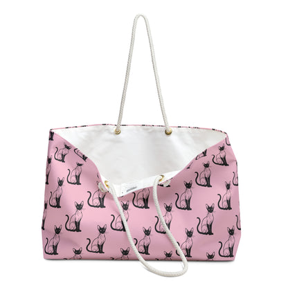 Siamese Charm – Pink Whisper Weekender Bag