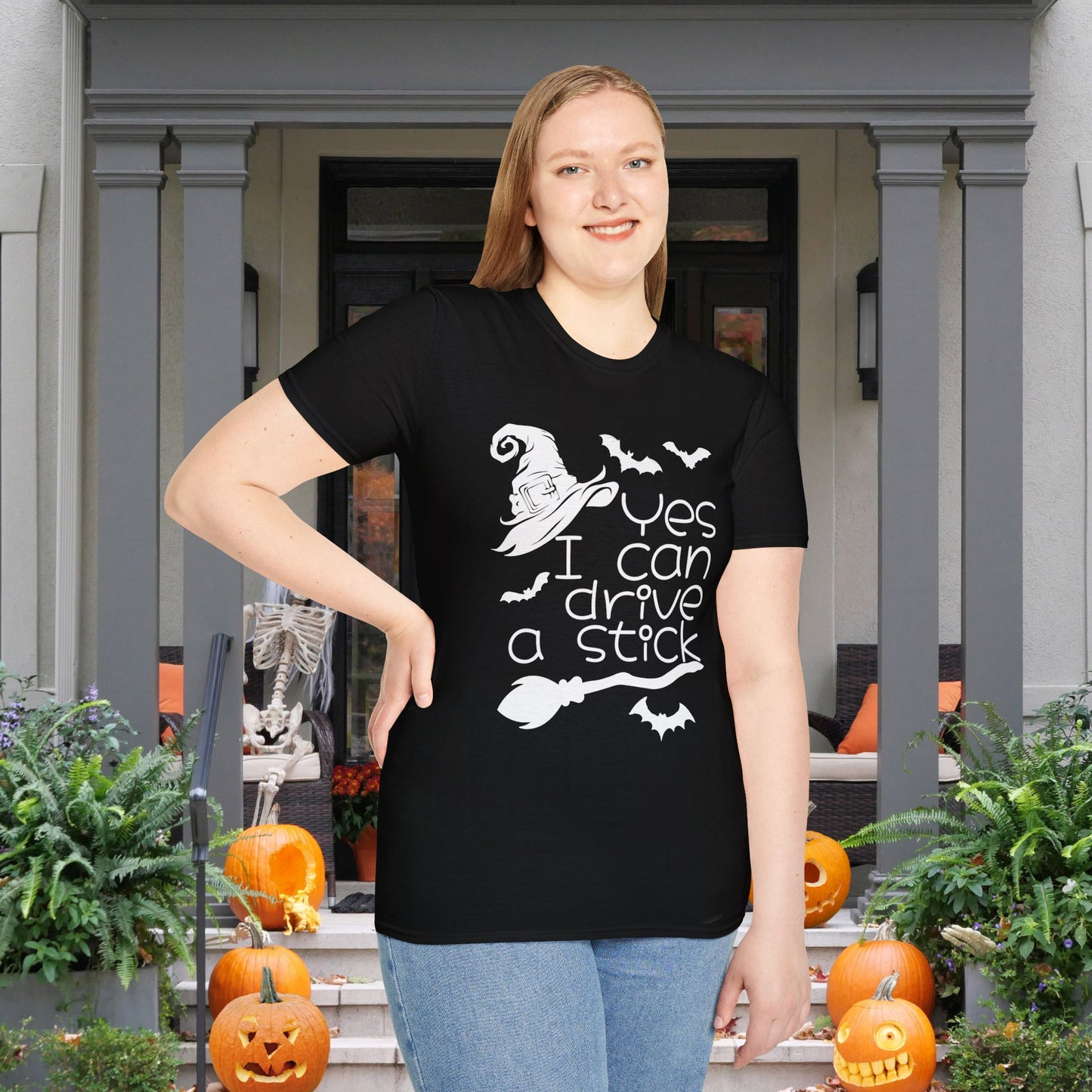 Yes I Can Drive A Stick Adult T-shirt