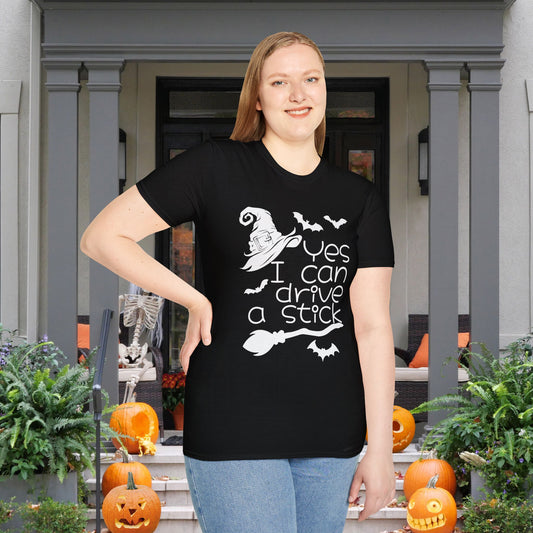 Yes I Can Drive A Stick Adult T-shirt