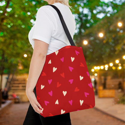 Cupid's Confetti Canvas Tote Bag