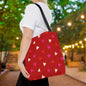 Cupid's Confetti Canvas Tote Bag