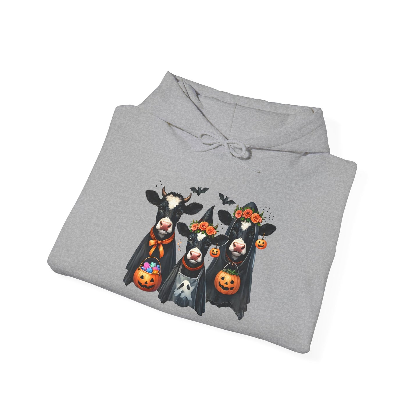 Trick or Treating Cows Heavy Blend™ Hooded Sweatshirt