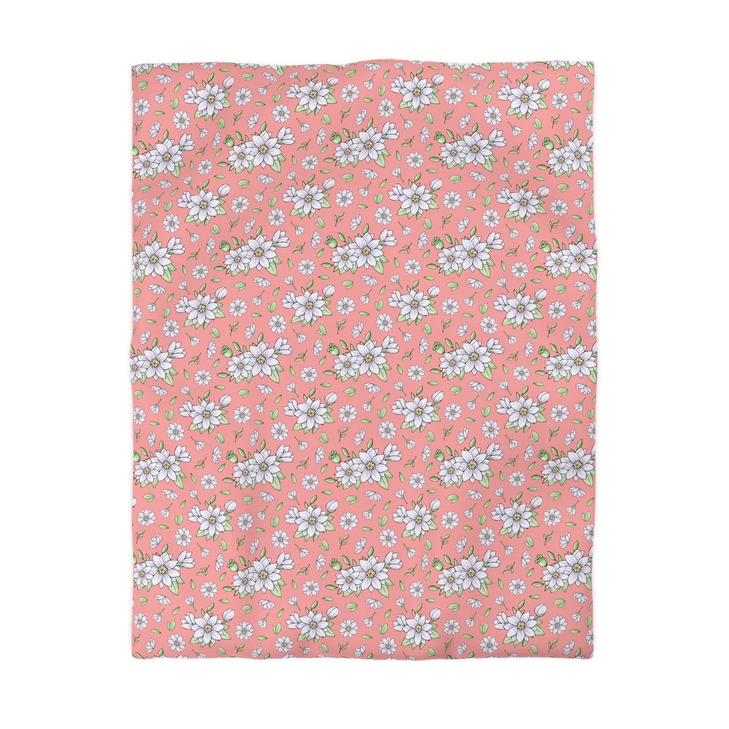 Jasmine Blush Garden Microfiber Duvet Cover