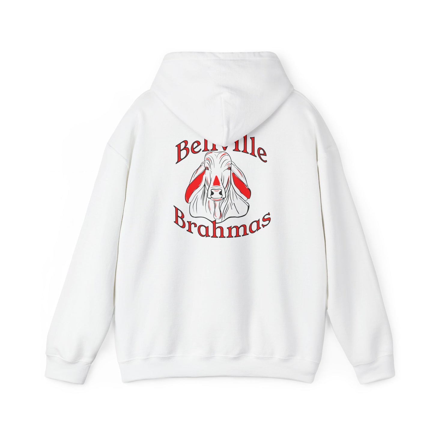 ""Bellville Brahmas Mascot Adult Heavy Blend™ Hooded Sweatshirt
