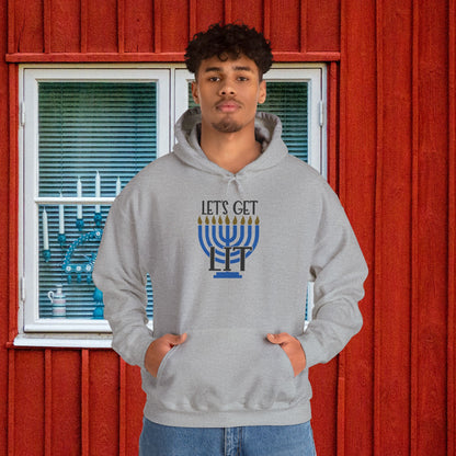Lets Get Lit Menorah Adult Heavy Blend™ Hooded Sweatshirt