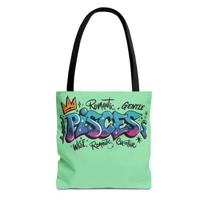 Pisces Street Art Canvas Tote Bag