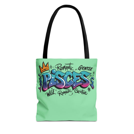 Pisces Street Art Canvas Tote Bag