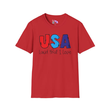 USA Land That I Love Adult T-shirt