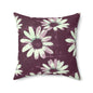 Purple Tide Petals Throw Pillow