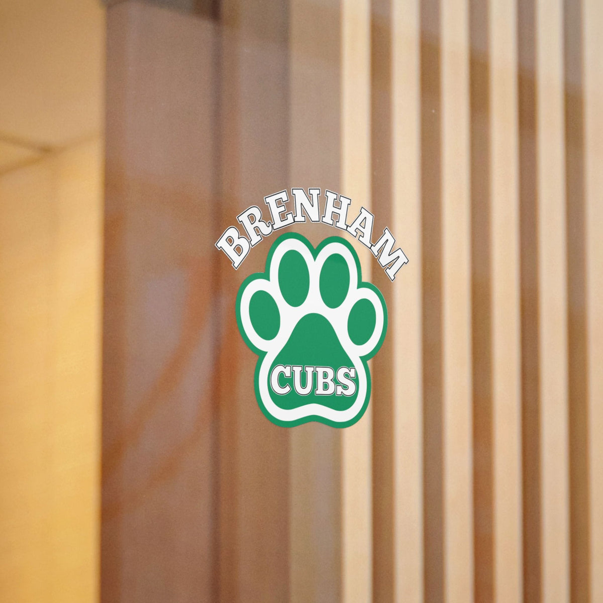 Brenham Paw Pride, White Decal