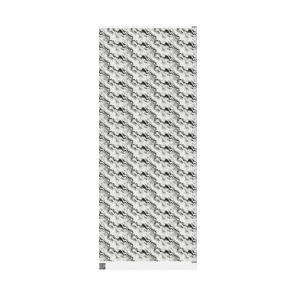 Frost Veil Marble Wrapping Paper