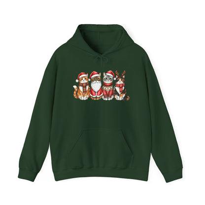 Santa Claus Cats Adult Heavy Blend™ Hooded Sweatshirt
