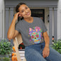 Neon Sugar Skull Adult T-shirt