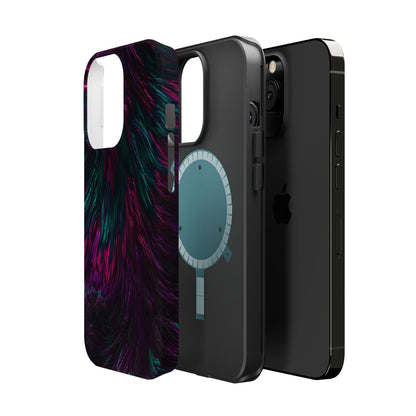 Pink Orchid Feathers MagSafe® Compatible Tough Case for iPhone