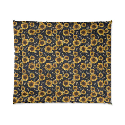 Sunflowers & Bees Comforter
