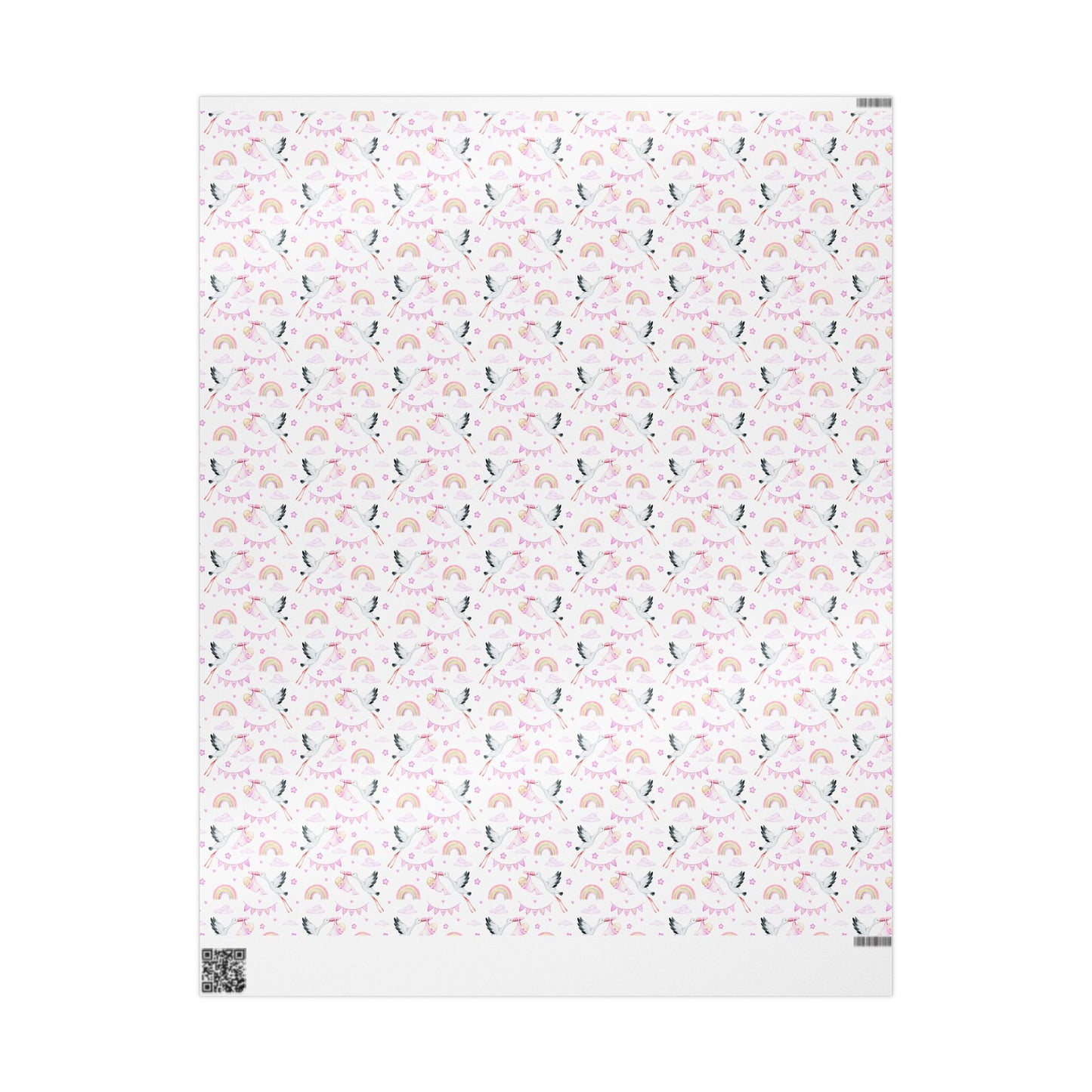 Baby Girl Stork Delivery Gift Wrap