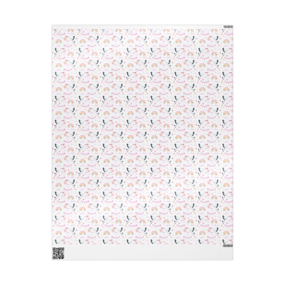 Baby Girl Stork Delivery Gift Wrap