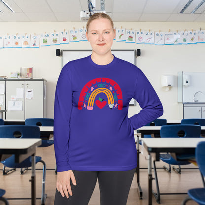 Rainbow Teacher Adult Long Sleeve Tee