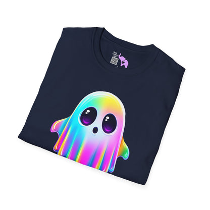 Neon Ghostly Boo Adult Unisex Tshirt