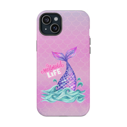 Pink Mermaid Life MagSafe® Compatible Tough Case for iPhone