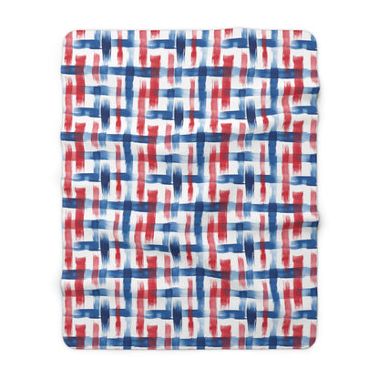 Liberty Strokes Sherpa Fleece Blanket