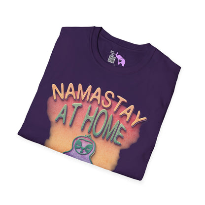 Namastay At Home Adult T-shirt