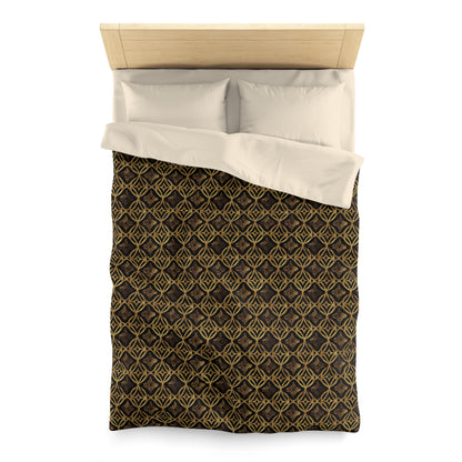 Golden Star Lattice Microfiber Duvet Cover