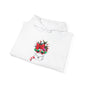 White Candy Cane Kitten Adult Heavy Blend™ Hoodie