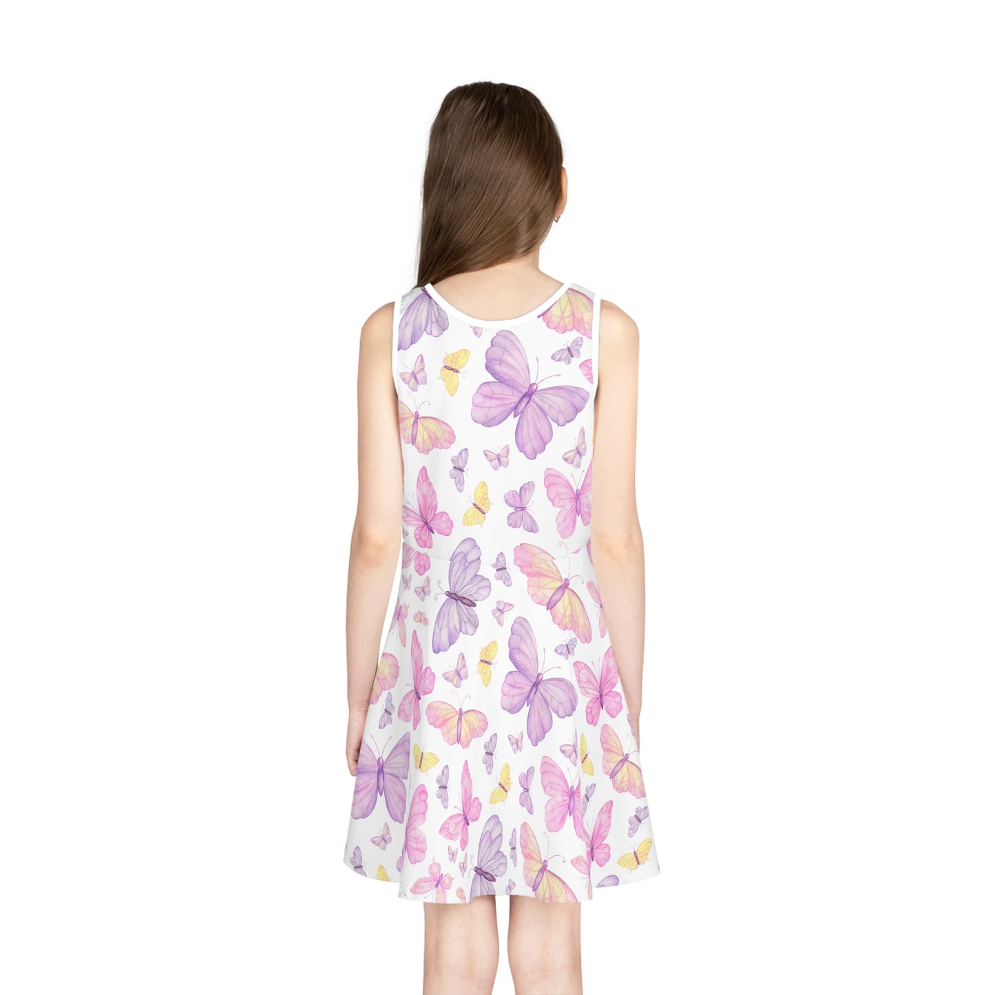 Pastel Butterfly Dreams Girls' Sleeveless Sundress