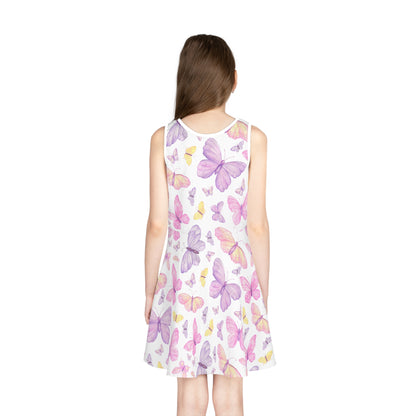 Pastel Butterfly Dreams Girls' Sleeveless Sundress