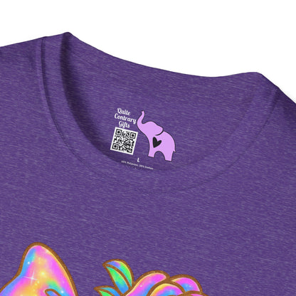 Neon Sugar Skull Adult T-shirt