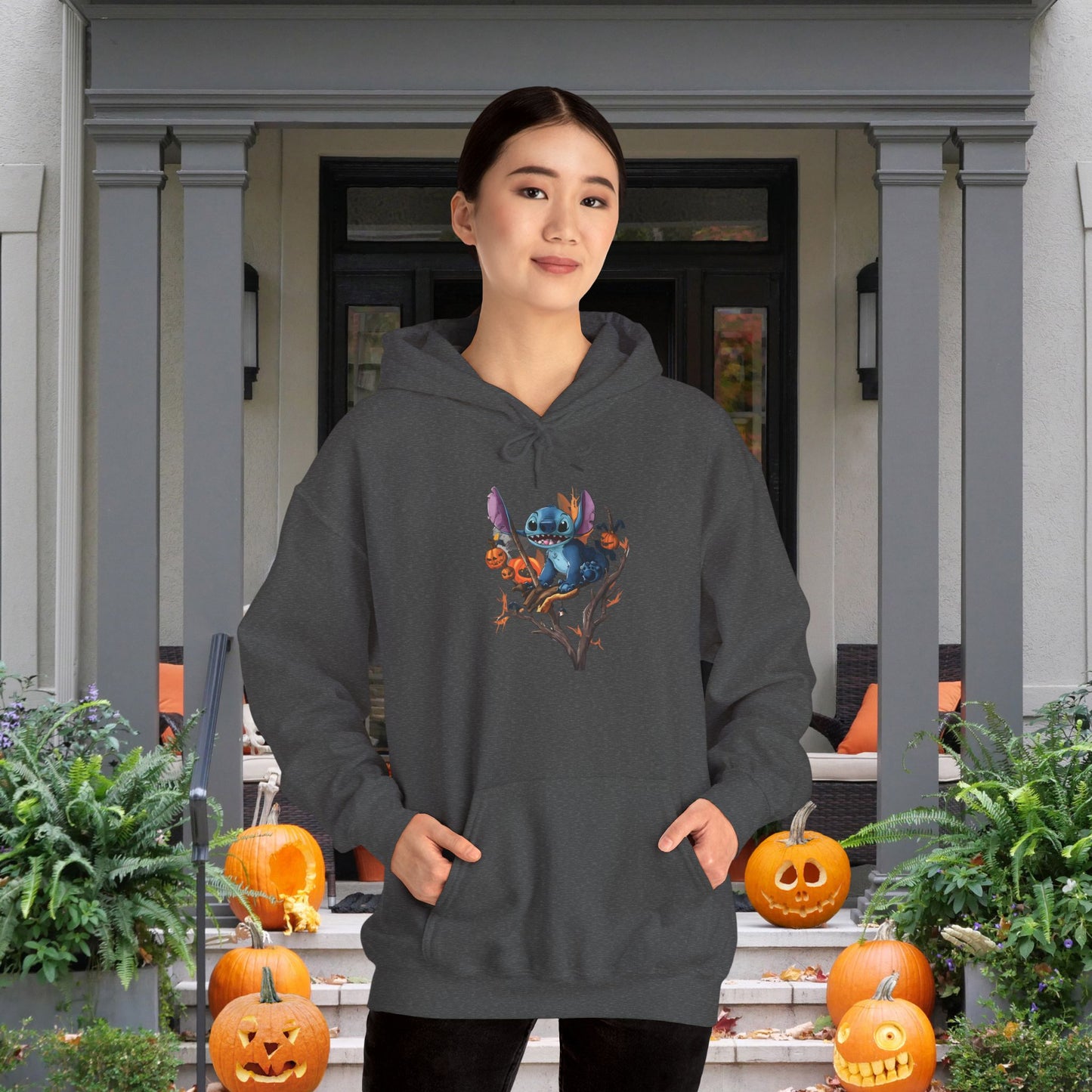 Spooky Stitch in Tree  Heavy Blend™ Hooded Sweatshirt