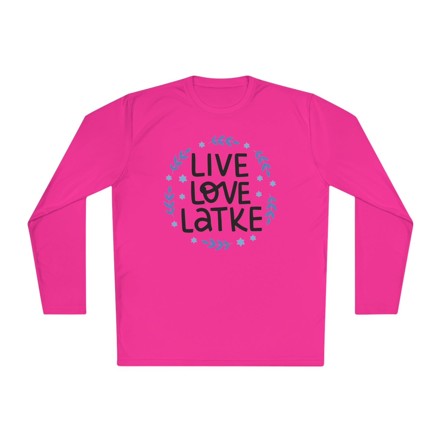 Hanukkah Live Love Latke Adult Long Sleeve Tee