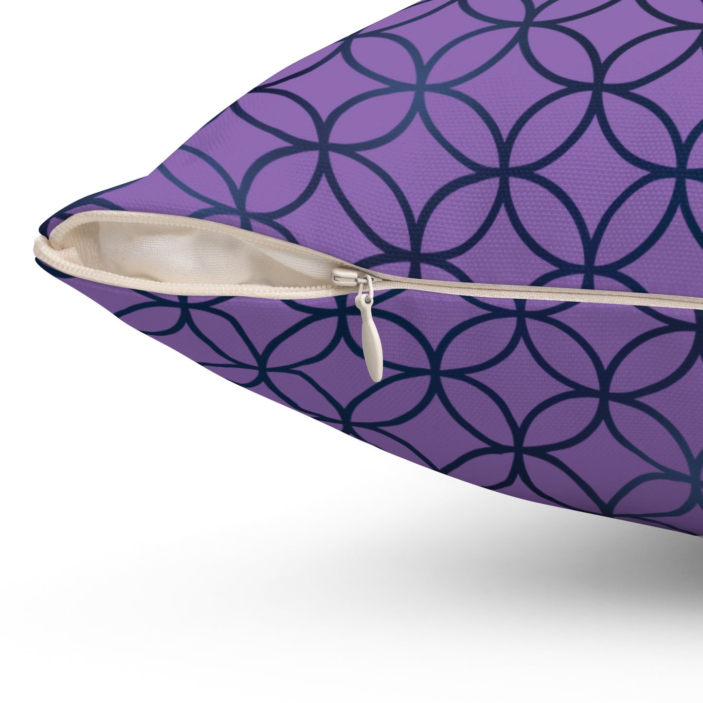 Geometric Circles & Diamonds Throw Pillow