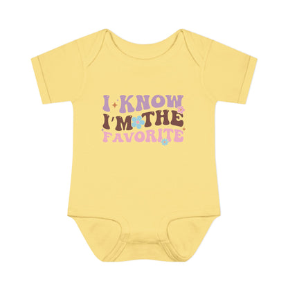 I Know I'm The Favorite Infant Baby Rib Bodysuit