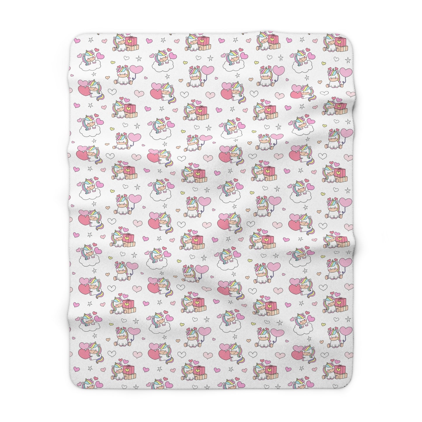 Unicorns of Love Sherpa Fleece Blanket