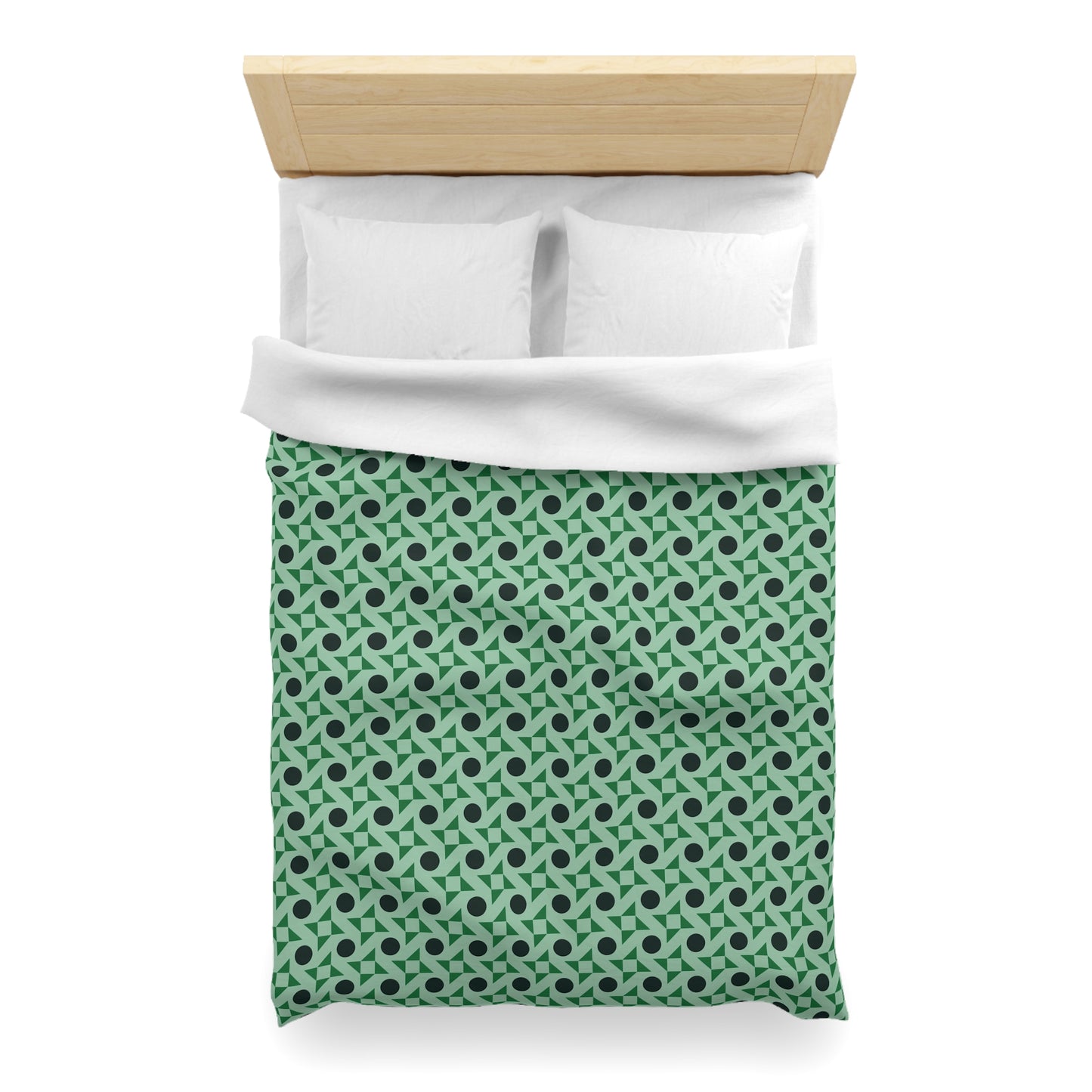 Emerald Pinwheels Microfiber Duvet Cover