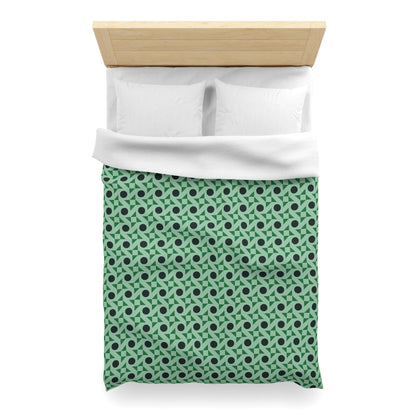Emerald Pinwheels Microfiber Duvet Cover