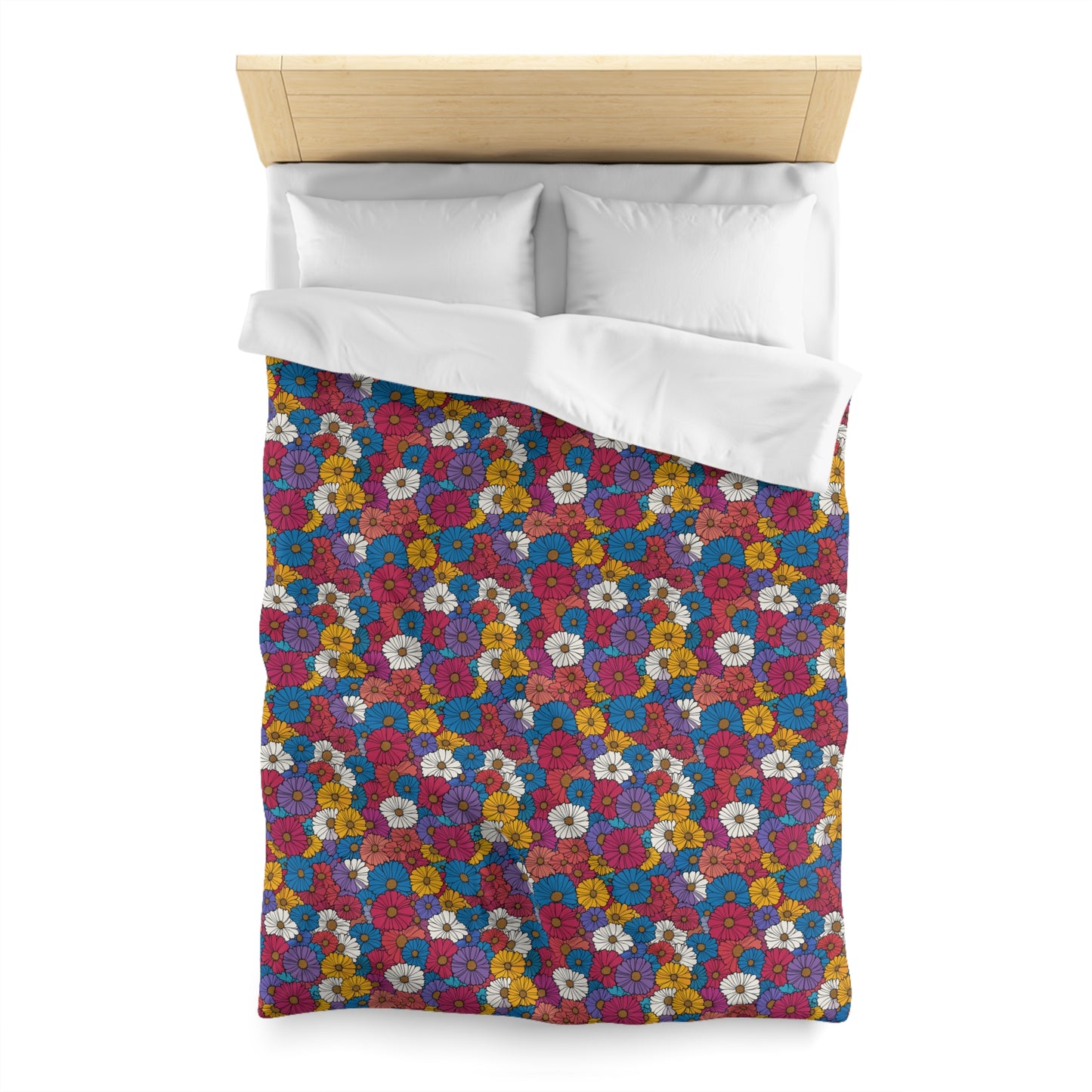 Vivid Bloom Microfiber Duvet Cover